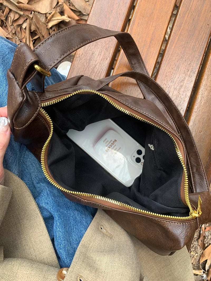 Casual Leather Handbag