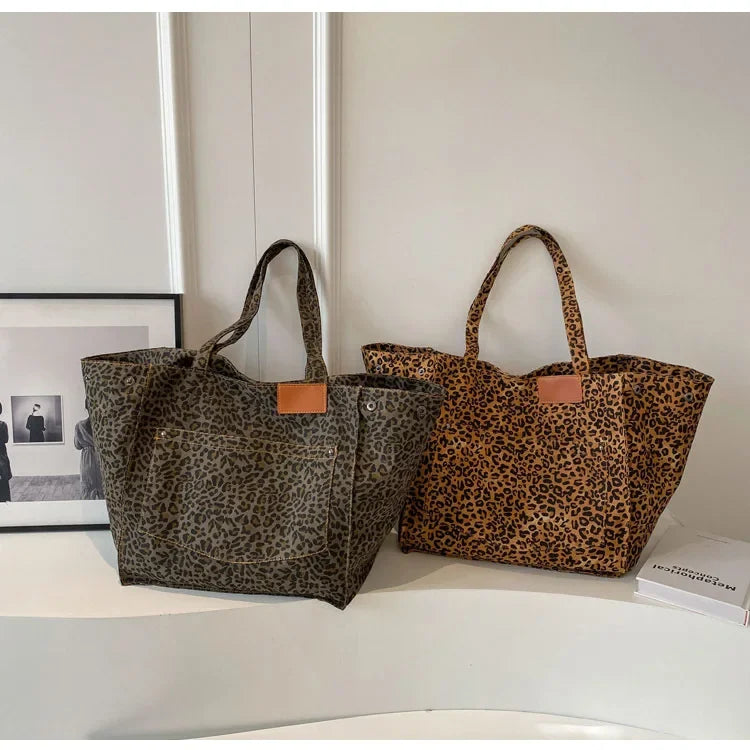 Oversized Leopard Handbag