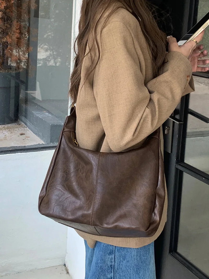Casual Leather Handbag