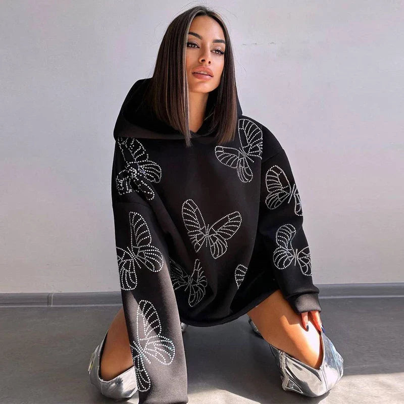 Oversized Butterflies Hoody