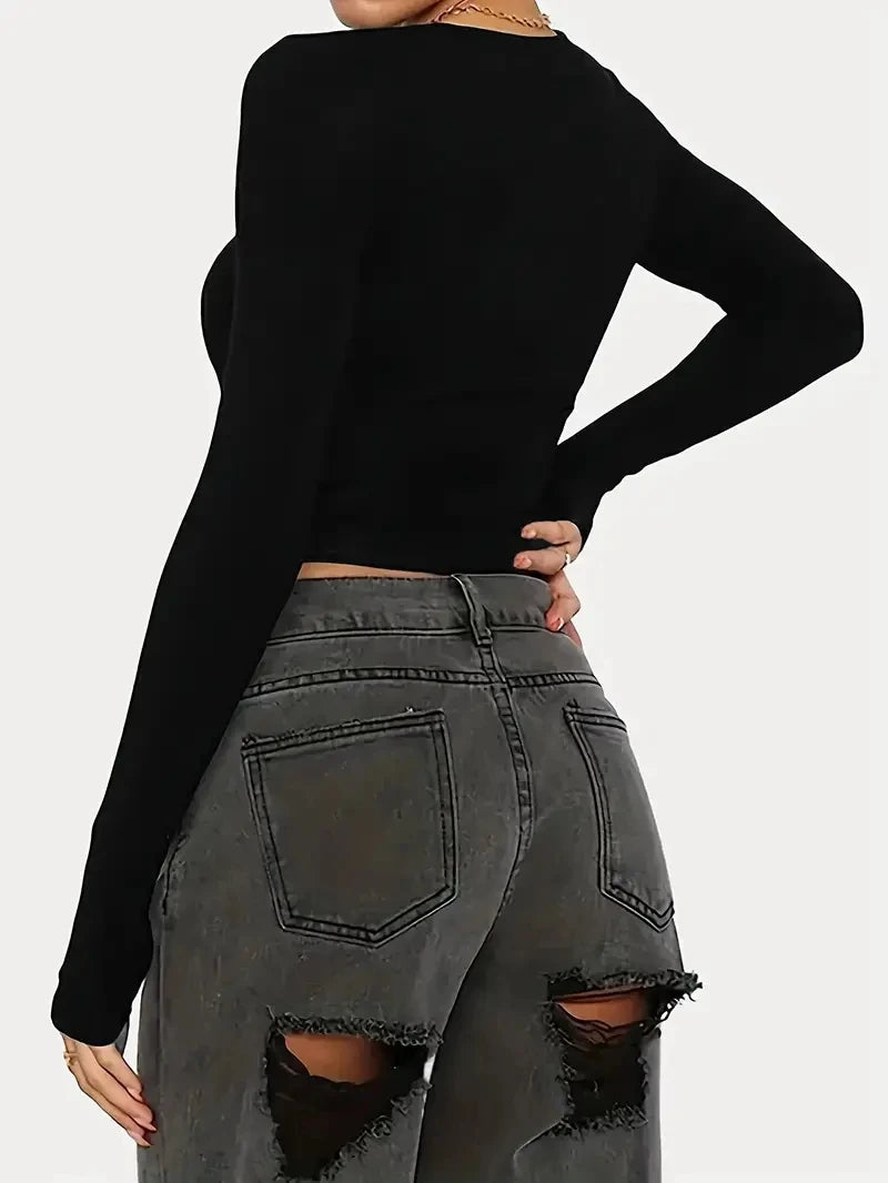 Layering Slim Fitted Y2k Tops