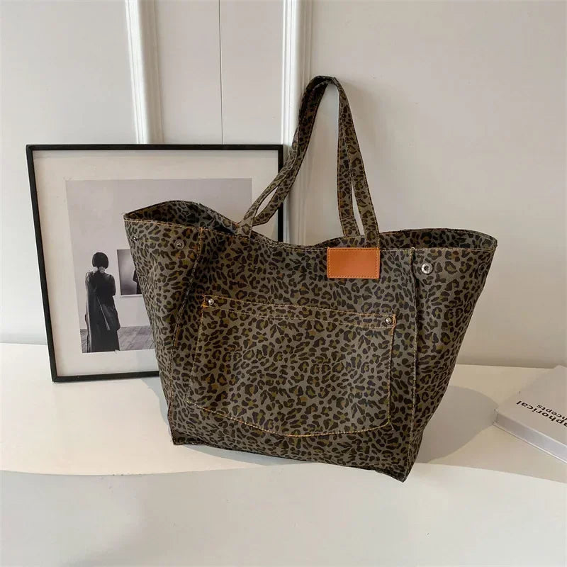 Oversized Leopard Handbag
