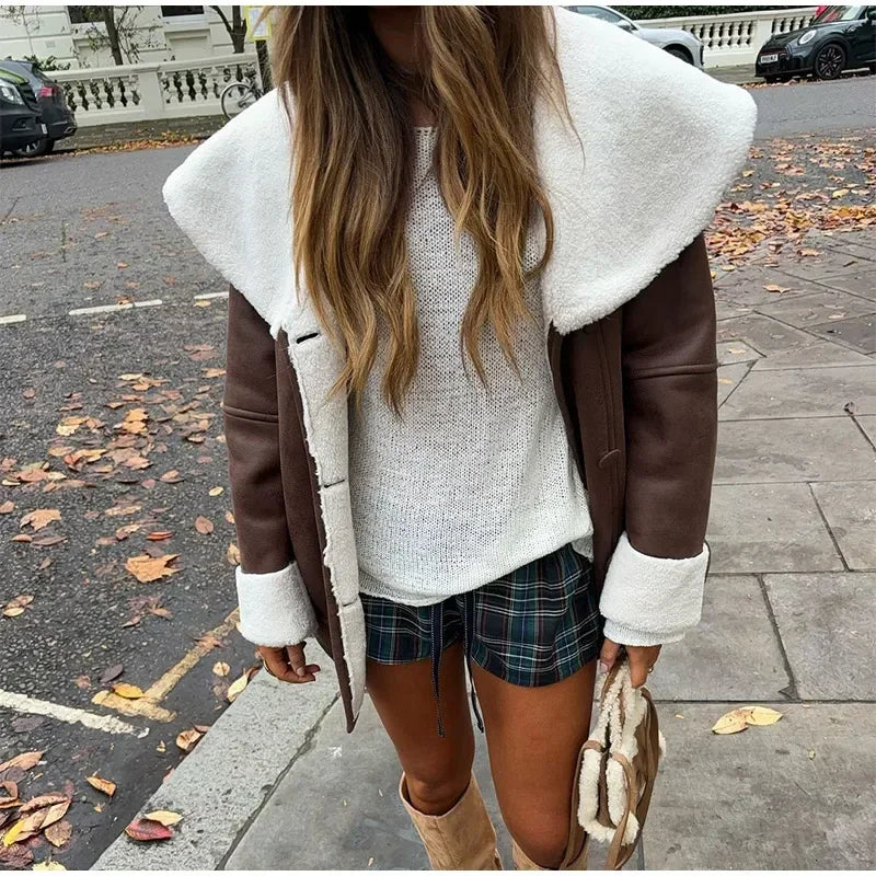 Sherpa Lined Leather Jacket