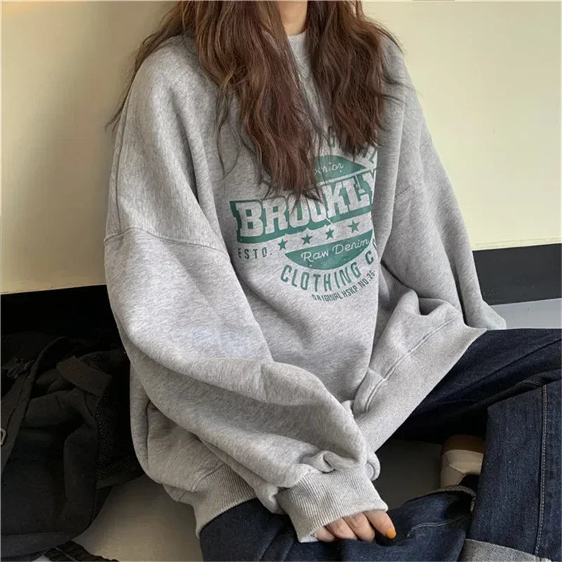 Letter Printed Pullovers