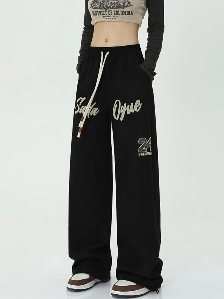 Black Wide Leg Sweatpants