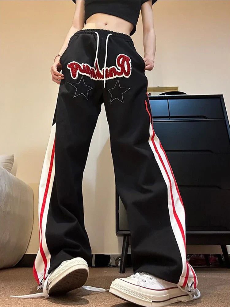 Embroidery Letter Sweatpants