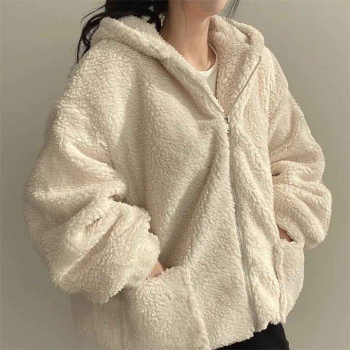 Plush Lamb Wool Coat